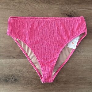 Shade & Shore High waisted, Cheeky, Ribbed Bikini Bottom- NWT
